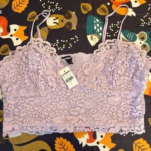All over lace crop cami